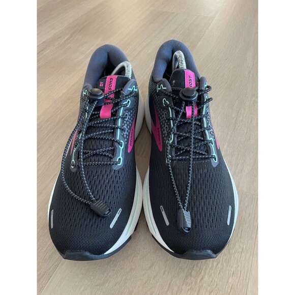 Brooks Ghost 14 Womens Size 9 Black Pink Mint (Medium) Running Sneakers Shoes - Picture 7 of 13